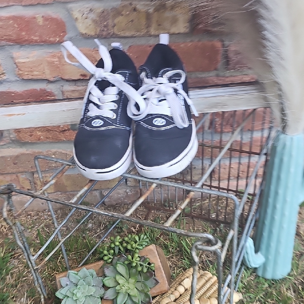 Stylish Heeleys Black and White Kids Sneakers